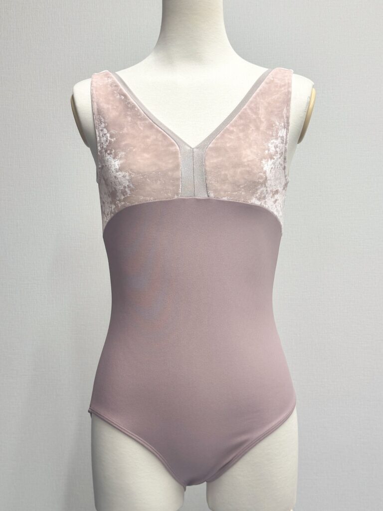 チャコット　紫とベージュベロアレオタード チャコット 紫とベージュベロアレオタード