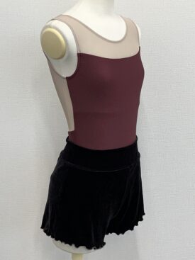 bocbok シアートップス　セカンドスキン　パワーネット　ピンク　バレエコア パワーネット切替レオタード（チェルシーピンク×ベージュ